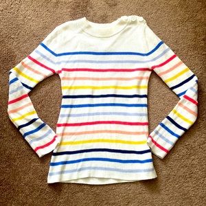 Gap multicolor white striped sweater